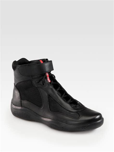 mens prada high top trainers|Prada shoes for men.